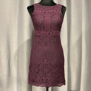 Loft Purple Lace Dress (size 0P)